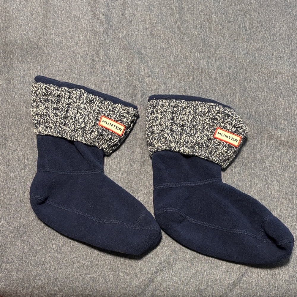 Hunter Navy and rain boots Socks